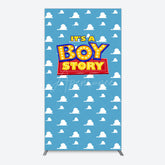 Aperturee - Aperturee Blue Cloud Its A Boy Story Baby Shower Rectangle Backdrop